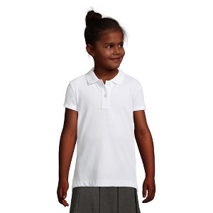 Lands' End School Uniform Kids Short Sleeve Feminine Fit Mesh Polo Shirt - 1 of 3