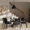 Nathan James Set of 6 Cohen Faux Leather Dining Chair Black - 3 of 4