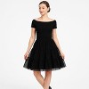 Women’s Black Halloween Petticoat Skirt, Crinoline Slip for Witch, Vampire, and Cosplay Costumes- Black - 4 of 4