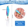 Unique Bargains Treble Hooks Metal Spinner Fishing Spoons for Freshwater Saltwater Salmon 10 Pcs - 2 of 4