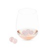 Twine Rose Quartz Wine Gems, Pink Drink Chillers, Real Polished Rose Quartz Stone Spheres, Whiskey Stones, Pink, Set of 6 - 4 of 4
