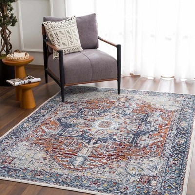 Hauteloom Cabacungan Blue & Rust Washable Area Rug