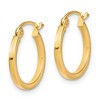 Black Bow Jewelry 1.5mm Square Tube Round Hoops in 10k Yellow Gold, 15mm (9/16 Inch) - 2 of 4