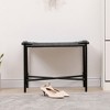 Ridstar Hand-Woven Paper Rope Ottomans For Entryway, Living Room, Bedroom & Office-Black - 4 of 4