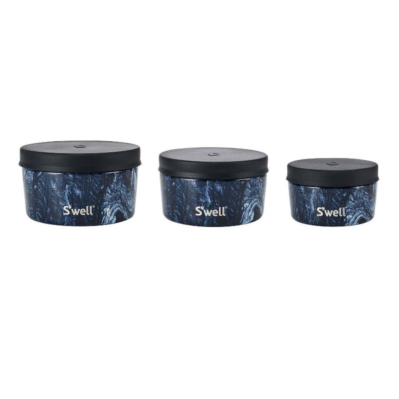 S&#39;well Food Storage Canister Set Azurite Marble, 3 of 9