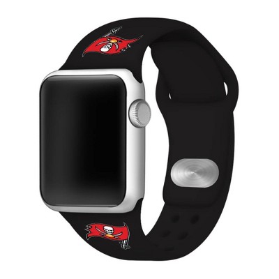 NFL Tampa Bay Buccaneers Apple Watch Compatible Silicone Band 38mm - Black