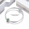 Clover Charm European Bead Sterling Silver Clear CZ Ginger Lyne Collection - 4 of 4