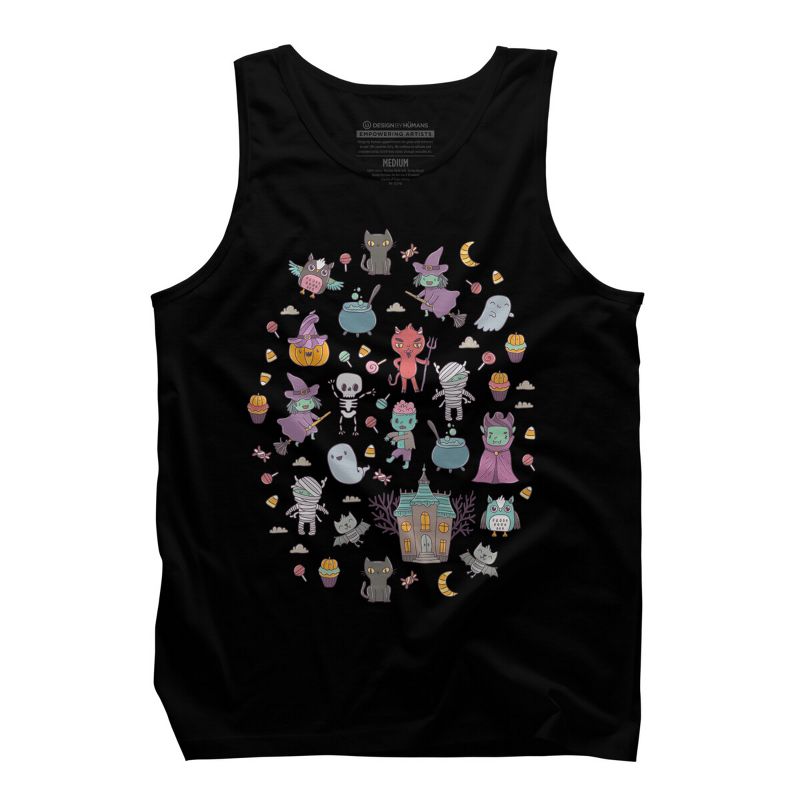 Men's Design By Humans Cute Halloween By kostolom3000 Tank Top, 1 of 3