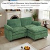 IULULU Sectional Sofa with Removable Ottoman, Modern Chenille Fabric Cushioned Couch - 2 of 4