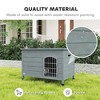 Skyzone 31.5" Fir Wood Dog Kennel with Lockable Wire Door, Openable Top & Removable Bottom for Small - 4 of 4