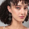 SOHI Women's Chrome Silver Embellished Diamond Drop Earrings - 3 of 4