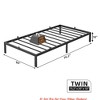Twin Size/Full Size/Queen Size Metal Platform Bed Frame - 6/10 Inch Heavy Duty, Noise-Free Foundation - 2 of 4