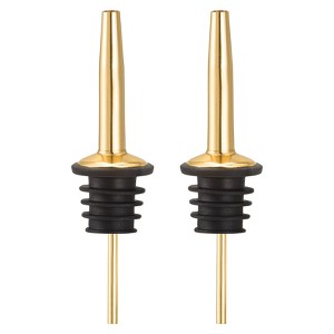 Unique Bargains Stainless Steel Leakproof Odorless Liquor Pourers with Tapered Spout 2 Pcs - 1 of 4
