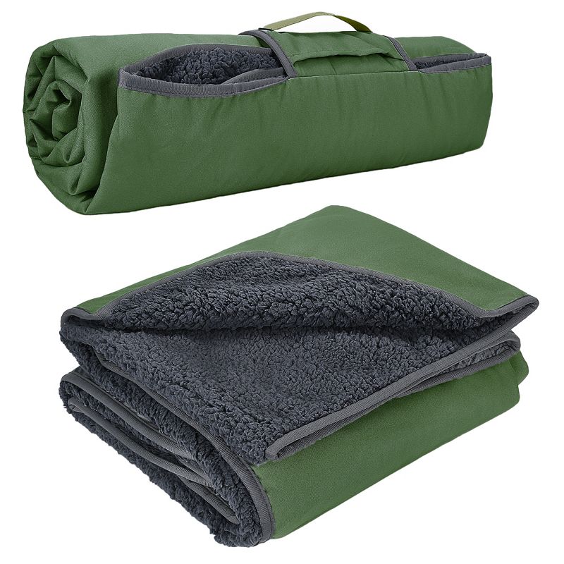 Tirrinia Waterproof Outdoor Blanket with Fleece Lining, Windproof Triple Layers Warm Comfy Foldable for Camping - Machine Washable, 1 of 9