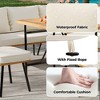 6 Pieces Outdoor Patio Furniture Set with Table, All-Weather Boho Wicker Rattan Patio Sectional L-Shaped Sofa, Metal Frame, Detachable Cushions - 4 of 4