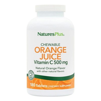 Orange Juice C 500mg by Nature's Plus  -  180 Chewable