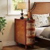 GDFStudio Elydris 10.63" Farmhouse Rattan 3-Drawer Nightstand - 2 of 4