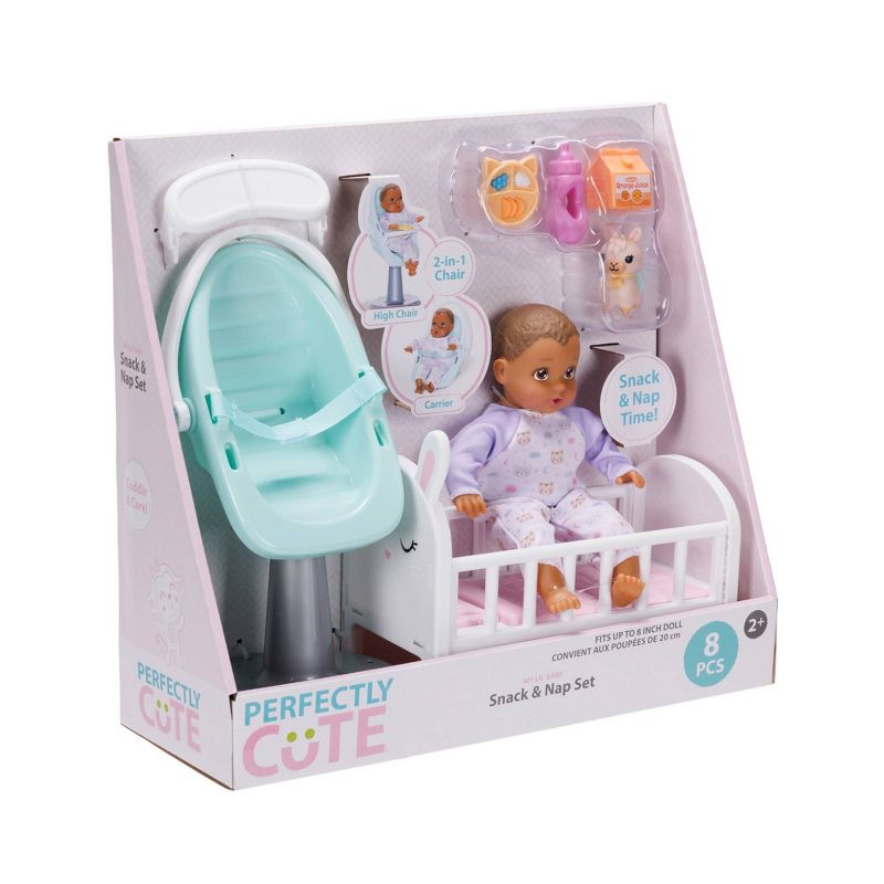 Perfectly Cute Baby Snack and Nap Set 8&#34; Baby Doll - Light Brown Hair/Brown Eyes, 2 of 5