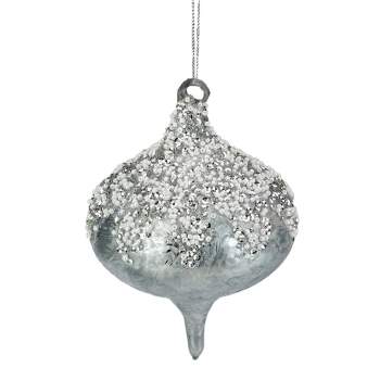 Northlight 8ct Matte Silver Glass Ball Christmas Ornaments 3.25 (82mm)