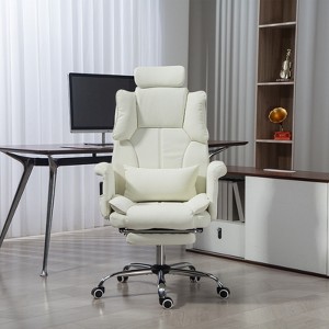 Massage Office Chair for Back Pain Relief, 155° Reclining Comfy Chair with Footrest - 1 of 4