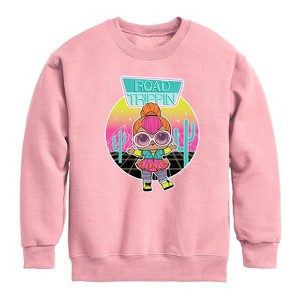 Boys' - LOL Surprise! - Neon Qt Road Trippin Graphic Long Sleeve Fleece Sweatshirt - 1 of 4
