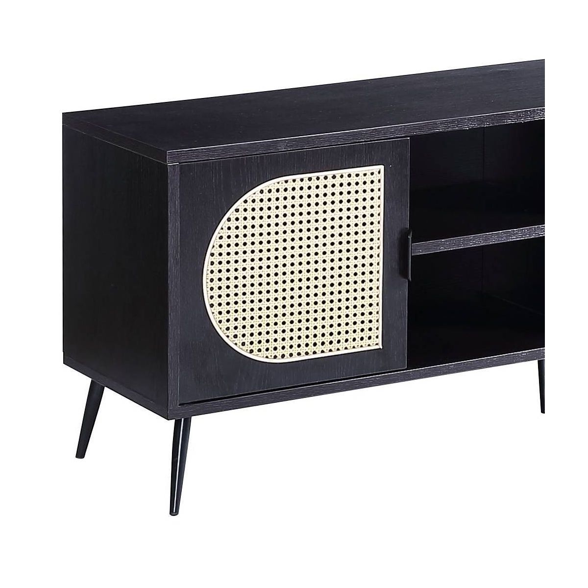 60" Colson Tv Stand and Console Black Finish - Acme Furniture - thumbnail 2