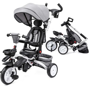 7 in 1 Folding Toddler Bike with Removable Adjustable Push Handle - 1 of 4