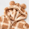 Baby Plaid Faux Shearling Hooded Jacket - Cat & Jack™ Brown - 4 of 4