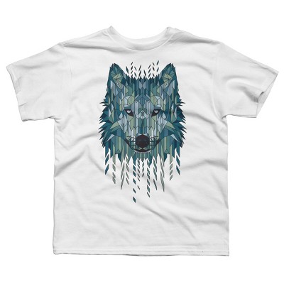 Boy's Design By Humans Geometric Wolf By Jun087 T-shirt - White ...