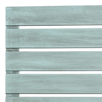 Coastal Blue Acacia Wood Rocking Chair with Arms