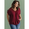 ellos Plus Size Slit Sleeve Blouse - 4 of 4