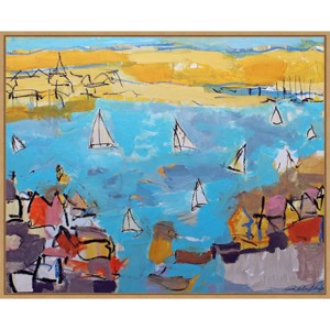 28" x 23" Grab Your Life by Per Anders Framed Canvas Wall Art Print - Amanti Art: Modern Lithograph, Polystyrene Frame - 1 of 4