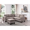 L-Shaped Sectional Sofas with Pocketed Coil Cushions & Kiln Dried Hardwood Frame, Compact Apartment-Friendly Design - 2 of 4