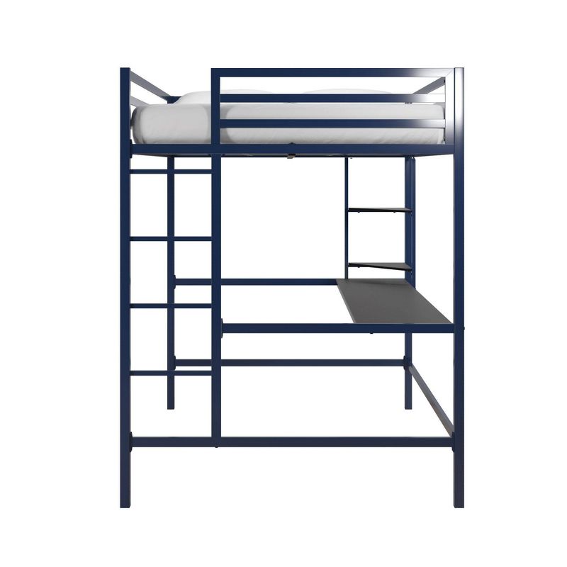 Full Maxwell Metal Loft Bed with Desk & Shelves - Novogratz, 6 of 9