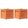 vidaXL Garden Planters 2 pcs Wax Brown Solid Wood Pine - 2 of 4