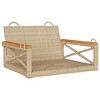 vidaXL Swing Bench Beige 24.8"x24.4"x15.7" Poly Rattan - 3 of 4