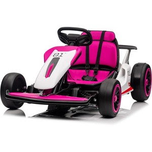 24V Electric Go Kart for Kids, Drift Kart with 2¡Á200W Motors, 7Ah Battery, Pedal Drive, Racing Go Kart Toy for Outdoor Fun - 1 of 4