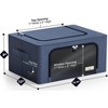 Sorbus 6 Pack Small Foldable Storage Box - Metal Frame, Oxford Fabric, Large Window & Handles - Organization for Bedroom, Linens & Clothes - 3 of 4
