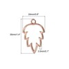 Unique Bargains Alloy Necklace Resin Casting Maple Leaf Shaped Pendant Frames 1.4" 10 Pcs - 2 of 4