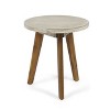 Sapphtopaz Outdoor End Table Modern Outdoor Side Table, Wood Patio Table Small Table for Backyard, Balcony, Porch - 3 of 4