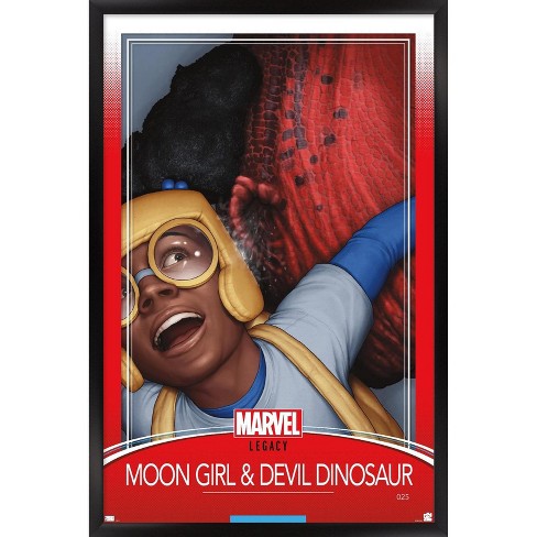 Trends International Marvel Moon Girl & Devil Dinosaur - Legacy Framed Wall Poster  Prints Black Framed Version 14.725 X 22.375 : Target