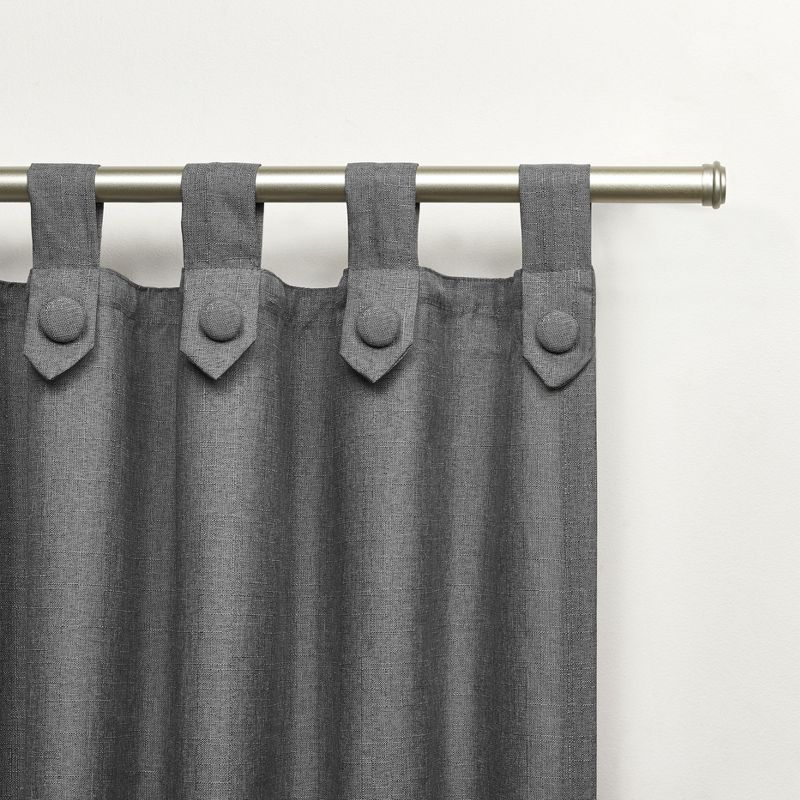 Exclusive Home Loha Linen Tuxedo Tab Top Curtain Panel Pair, 3 of 5