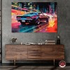 Notoriart Classic Night Drive Car Wall Art Unframed - 2 of 4