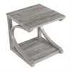 Maliang 23.8 Inch Modern Coffee Table With Storage, Solid Wood Special Shape Coffee Table - 3 of 4