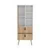 Dresser 52"H Stylish Bedroom Storage Solution with 3 Open Shelves, 2 Drawers, and 1 Door, White / Macadamia - 4 of 4