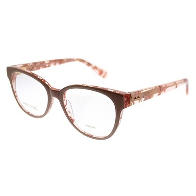 Jimmy Choo  J42 Womens Cat-Eye Eyeglasses Nude Spotted 51mm