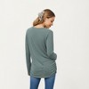 Anna-Kaci Women's Long Sleeve Crew Neck Top with Relaxed Fit and Soft Knit Fabric - 3 of 4