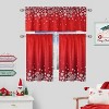 Christmas Snowflake Window Valance, Red Velvet Short Curtain, 52x15 Inch, Rod Pocket, 1 Panel, Holiday Window Treatment for  Bathroom, Bedroom - 3 of 4