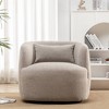 Boucle Upholstered Swivel Armchair - Kinwell - 3 of 4
