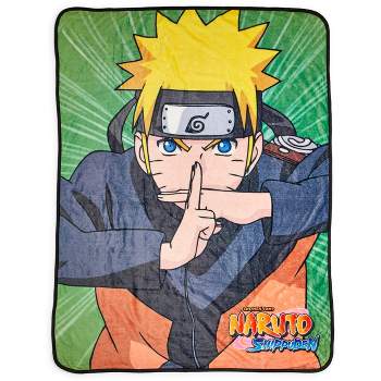 Just Funky Naruto Shippuden Naruto Uzumaki Character Fleece Throw Blanket | 60 x 45 Inches